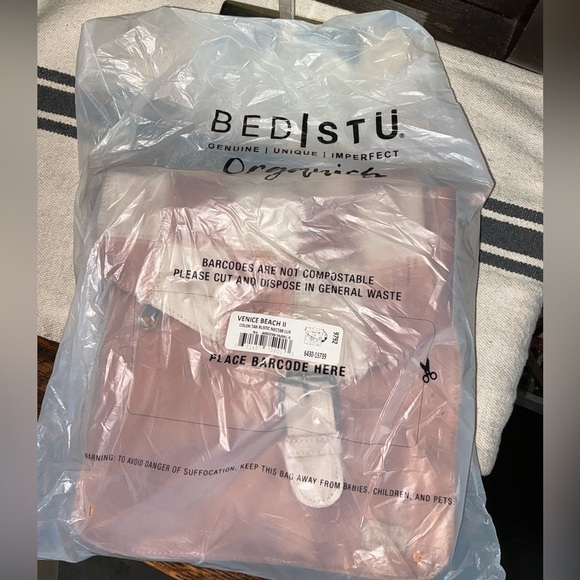 NWT Bed Stu Venice Beach II Patchwork Crossbody Bag Tan Rustic Nectar MSRP $295 - Picture 12 of 13